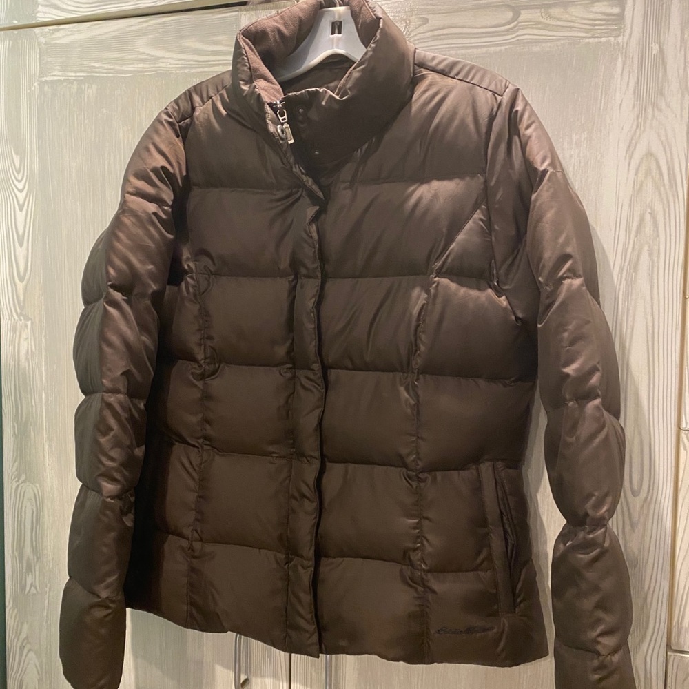 Women’s Eddie Bauer Goose Down Puffer Coat Brown L